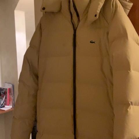 Lacoste live sand longline puffer jacket best sale