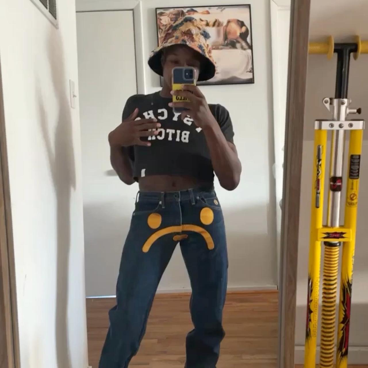 Vintage 1999 Sad Face Bape jeans Size 