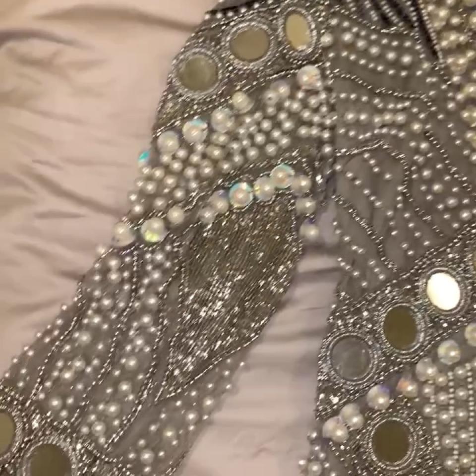 asos edition disc and pearl mini dress