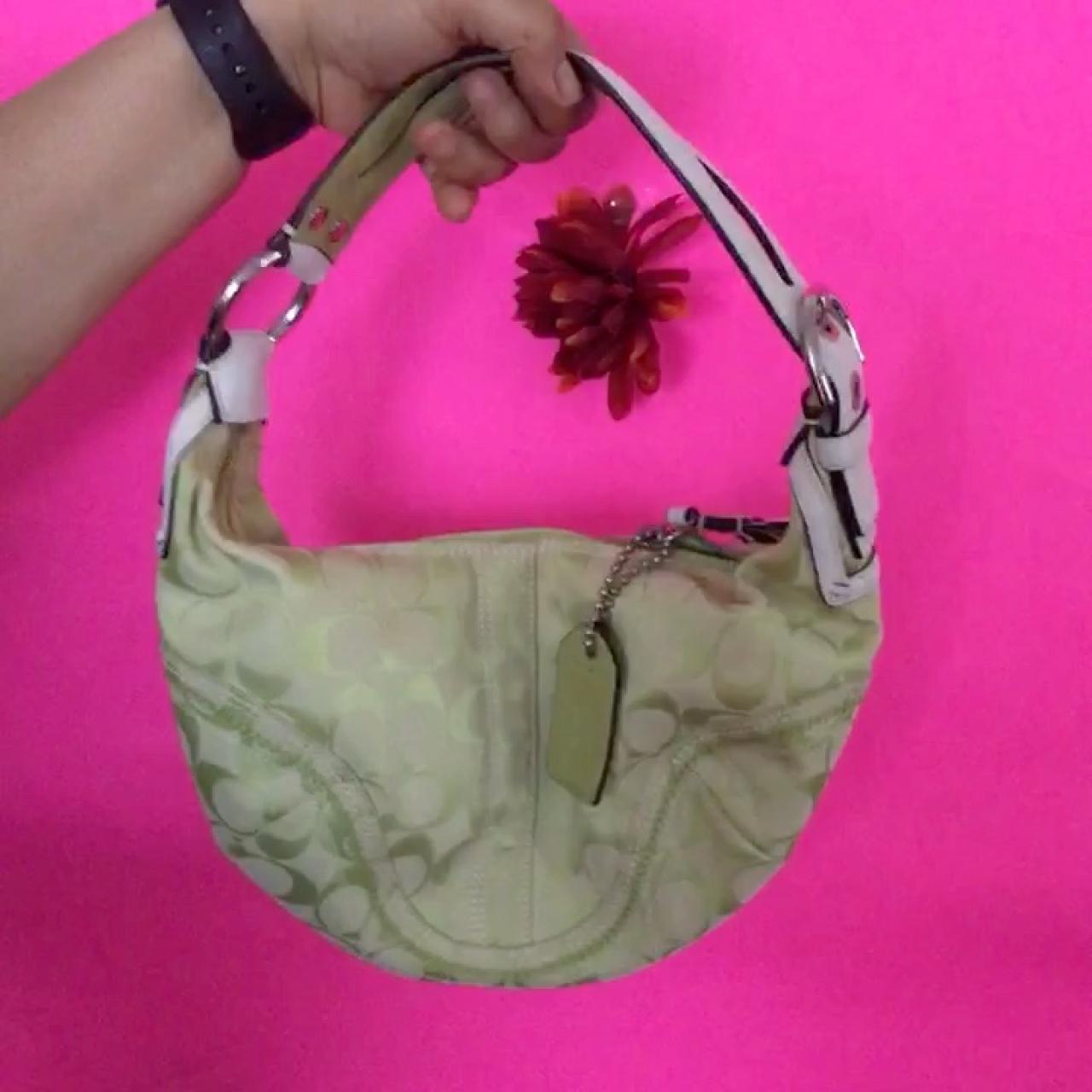Coach #soho signature monogram lime #green and... | Depop