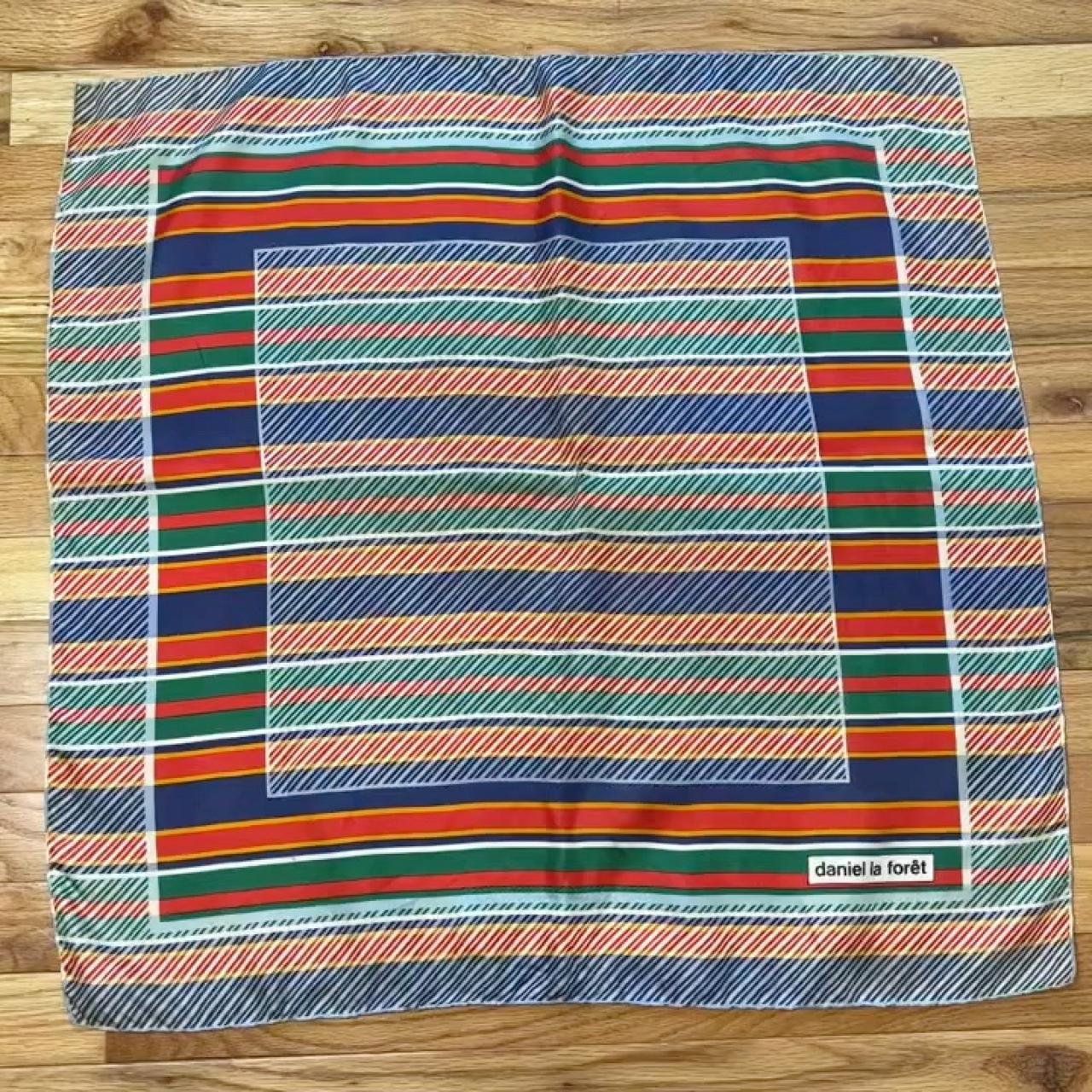Foulard Soie Daniel La Foret Imprimé Animal - Vintage Occasion Bon état