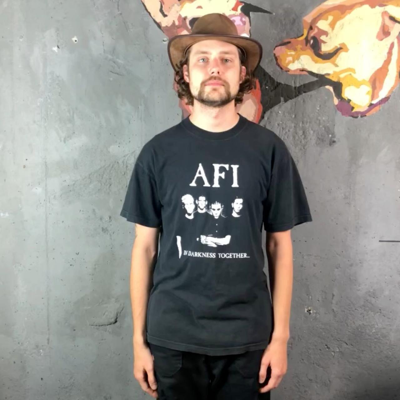 Rare Vintage 90's AFI Band In Darkness Together T | Depop