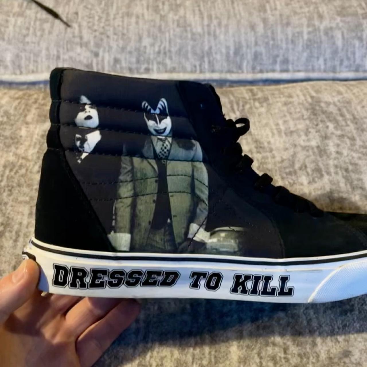 Vans Kiss Dressed to Kill 2008 high top shoes. Like... Depop