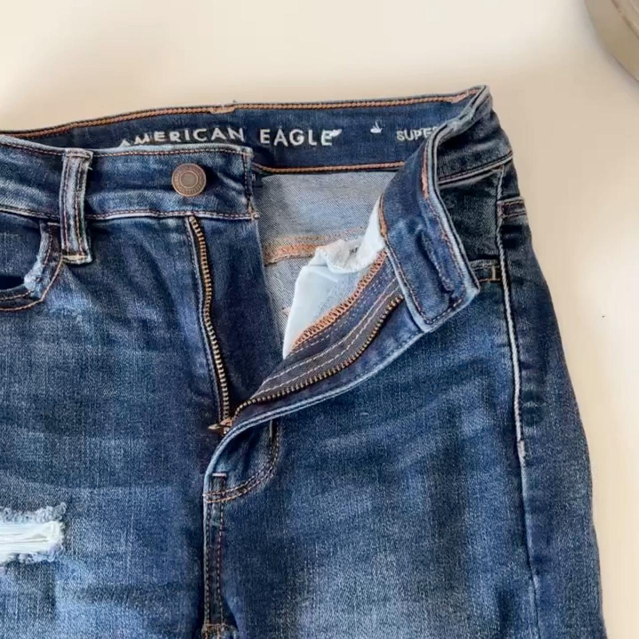 Jupe En Jean American Eagle Détruite - Taille 6 (US) - Occasion Très Bon état - 100% Coton