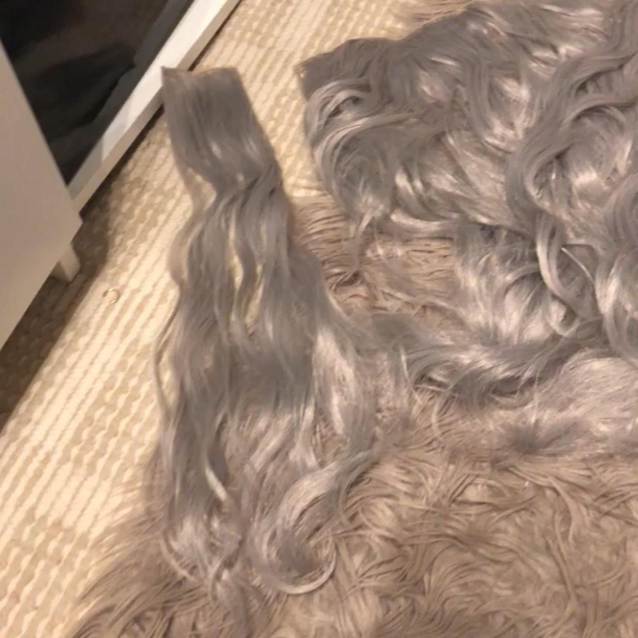 Lullabellz Silver 5 Piece 22inch Hair Extension Depop