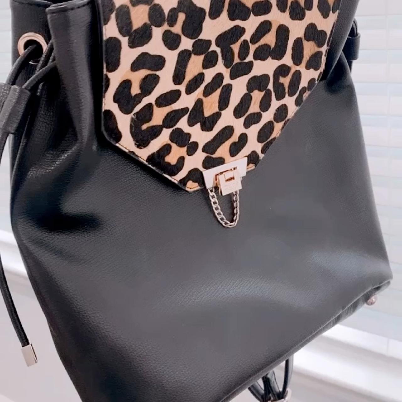 Dune London Leather Leopard Backpack Brand New. Depop