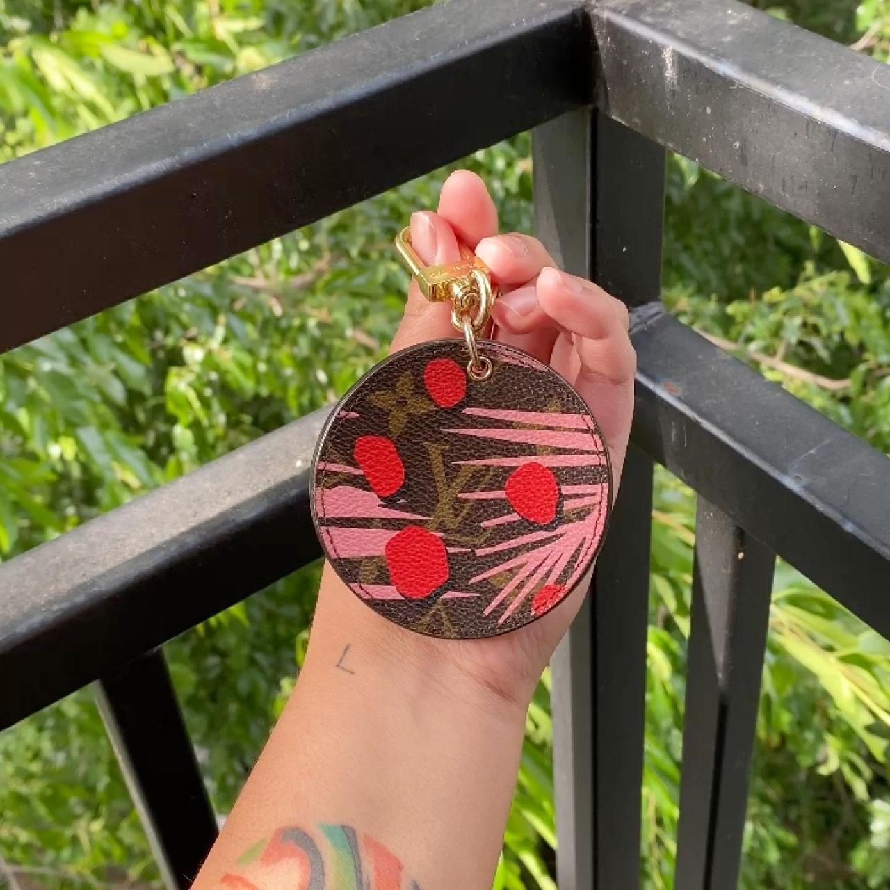 Louis Vuitton Pattern Print, Red Monogram Jungle Dots ILLUSTRE Bag Charm