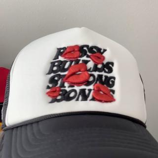 LaRopa exclusiiive PUSSY BUILDS STRONG BONES Trucker... - Depop