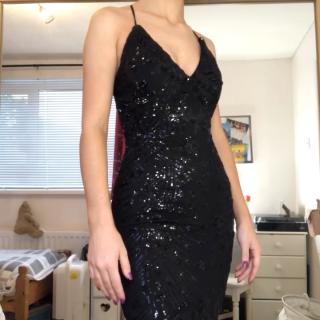 quiz black maxi dress