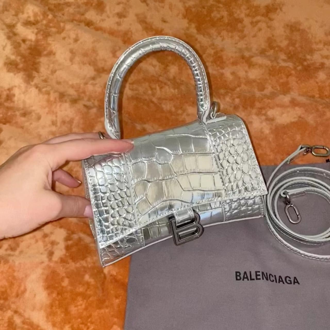 Balenciaga Women's Silver Bag Depop