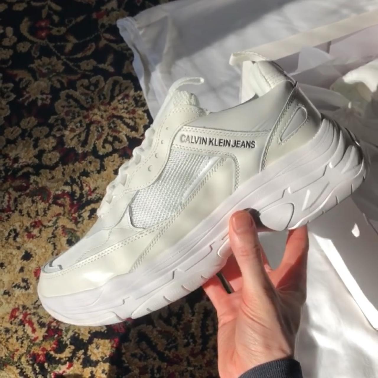 calvin klein marvin sneakers white