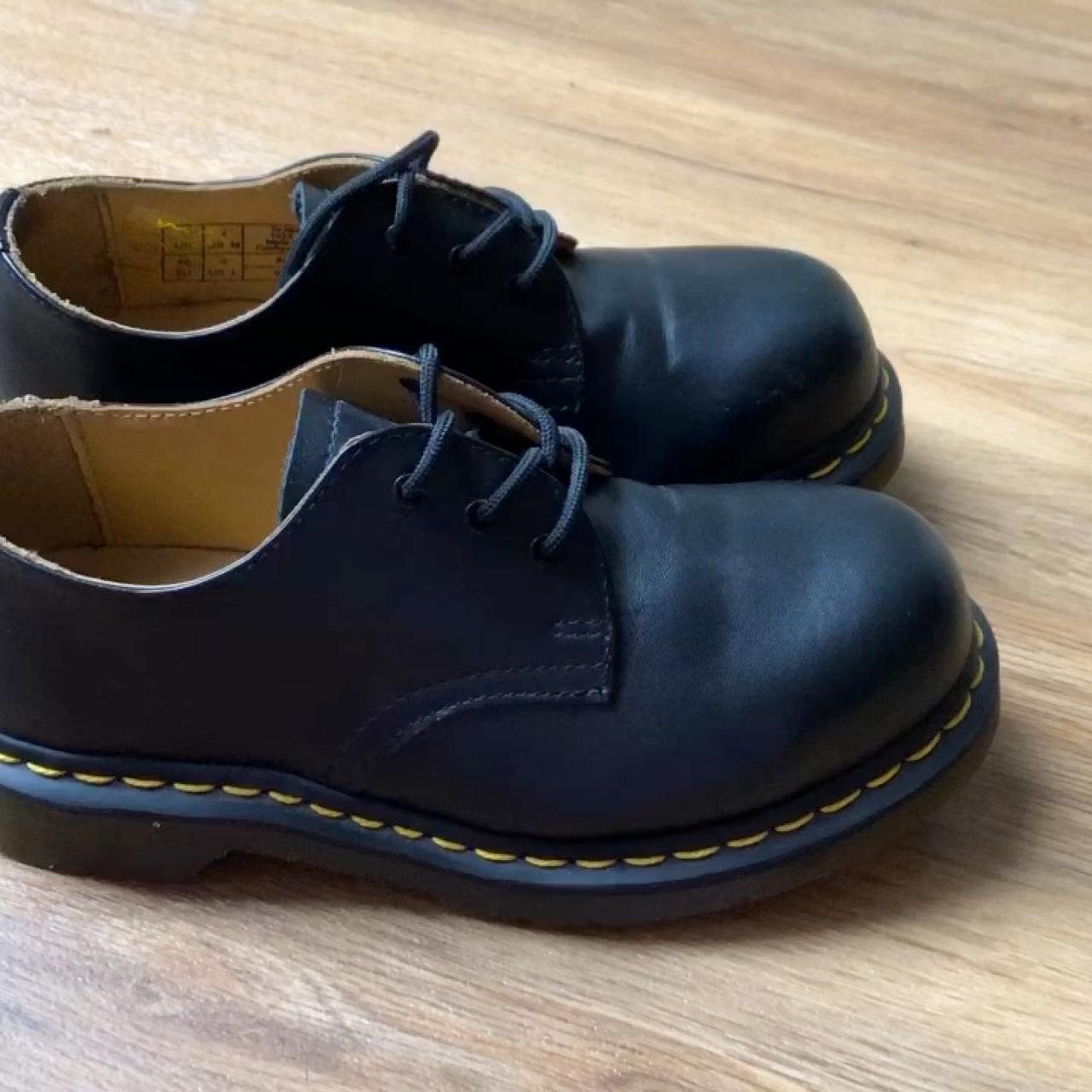 Steel toe cap black Dr Martens in size 3. Only worn... - Depop