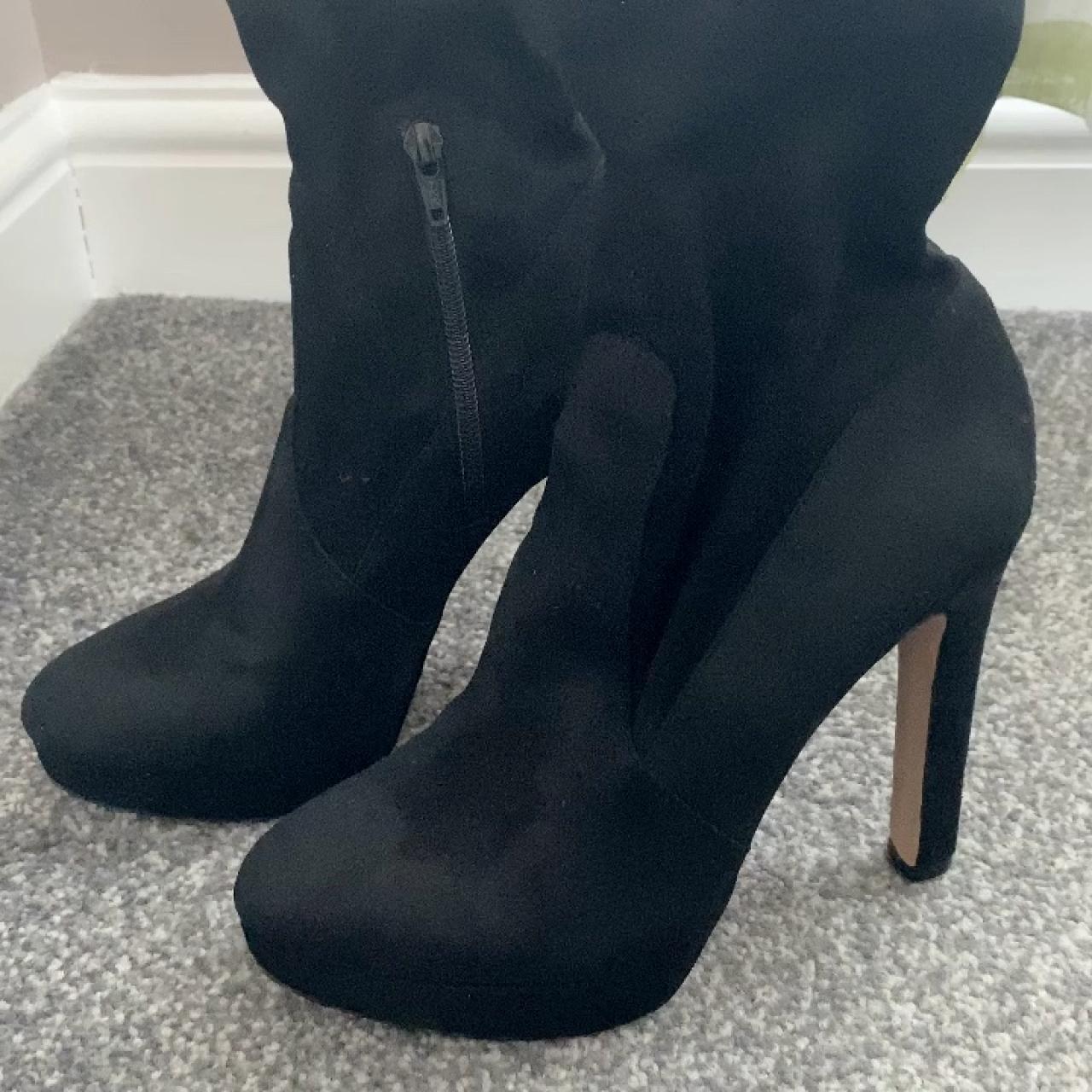 Aldo suede black ankle boots. Sock boot 👢... - Depop