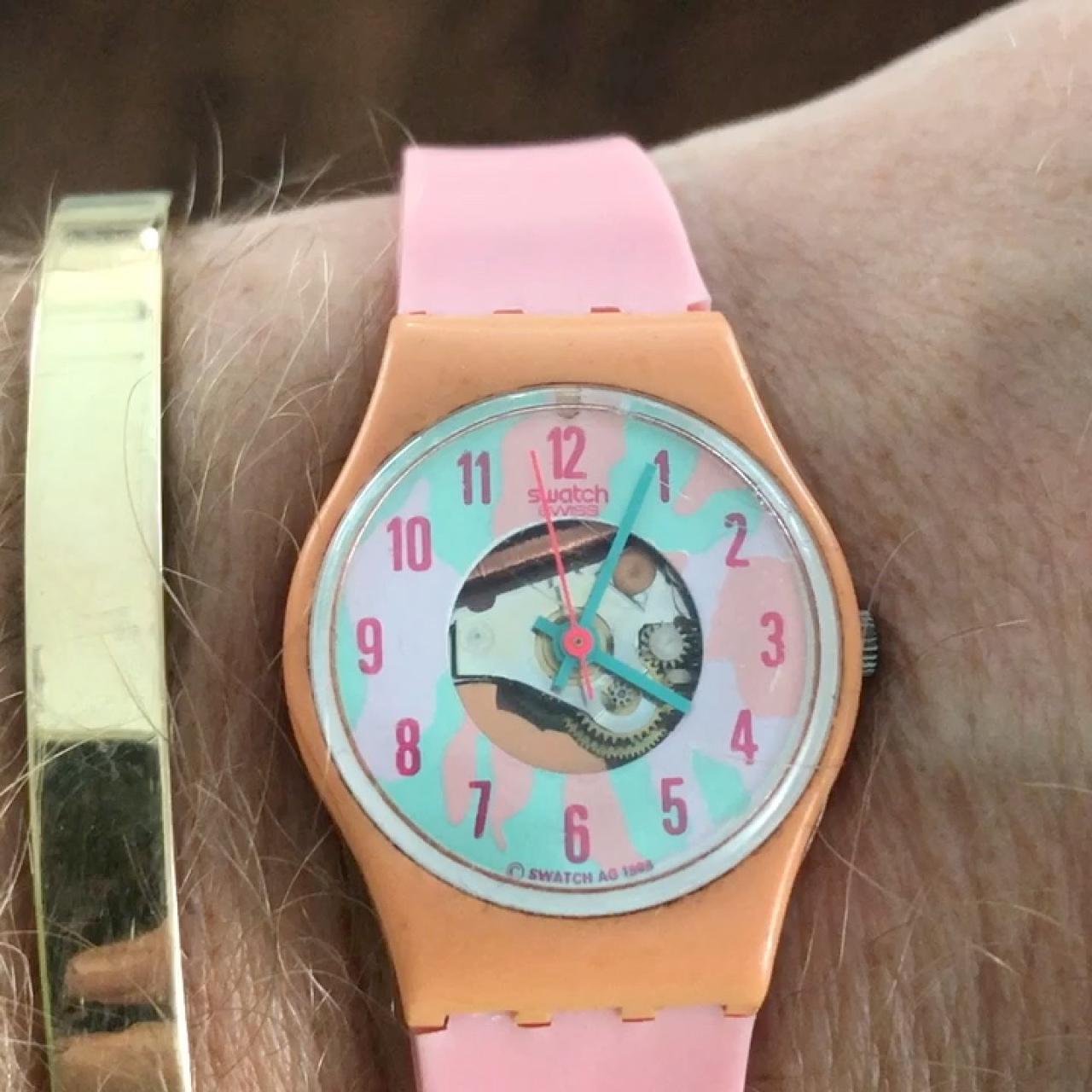 Vintage Swatch watch LP106 Camouflage 1988 Lady... | Depop