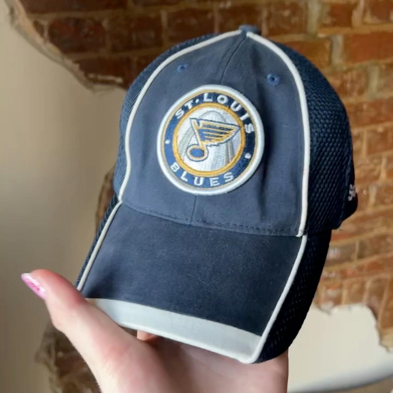 Navy blue ball cap with St. Louis Blues embroidered