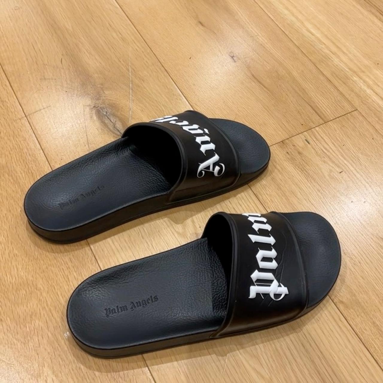 Palm Angels slides brought for a holiday worn 3/4... - Depop