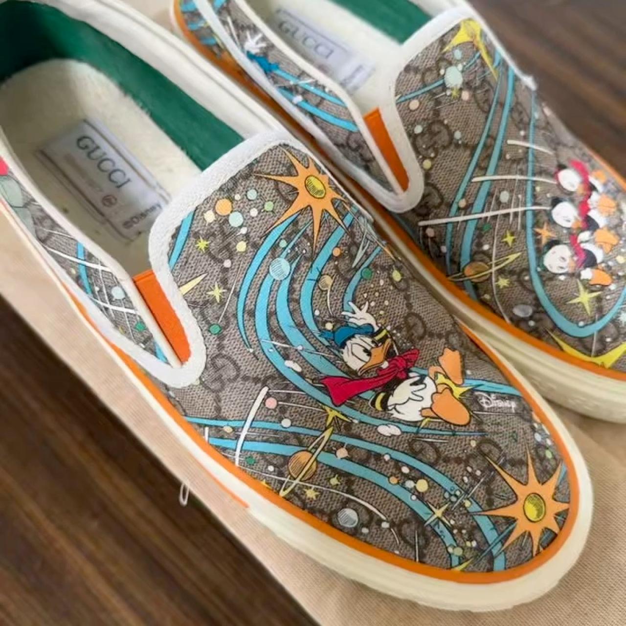 Limited edition‼️ Disney x Gucci Tennis 1977 Slip-On... | Depop