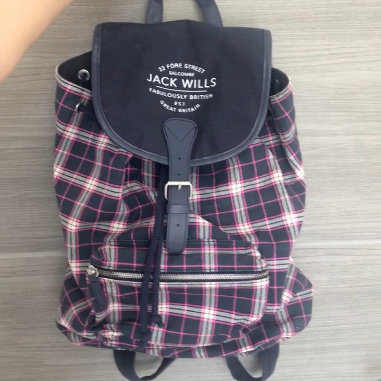 Jack wills clearance tartan backpack