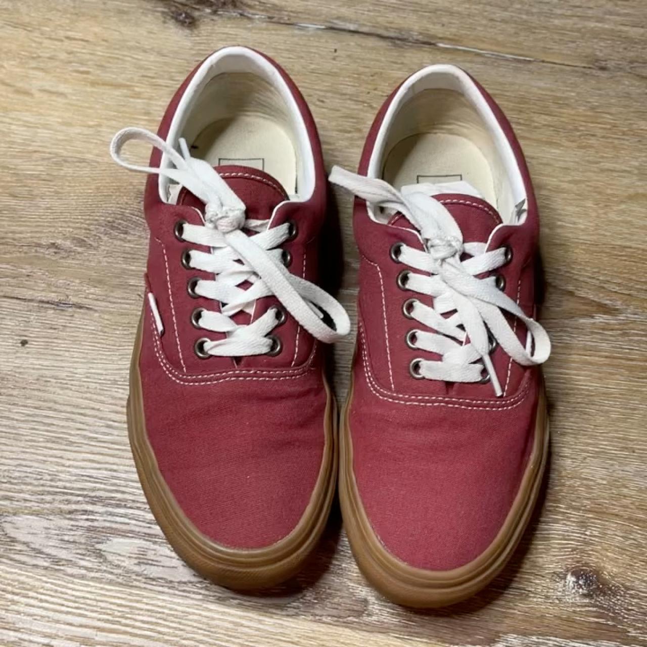 vans maroon gum sole