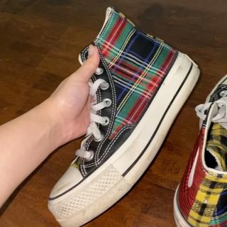 custom plaid converse