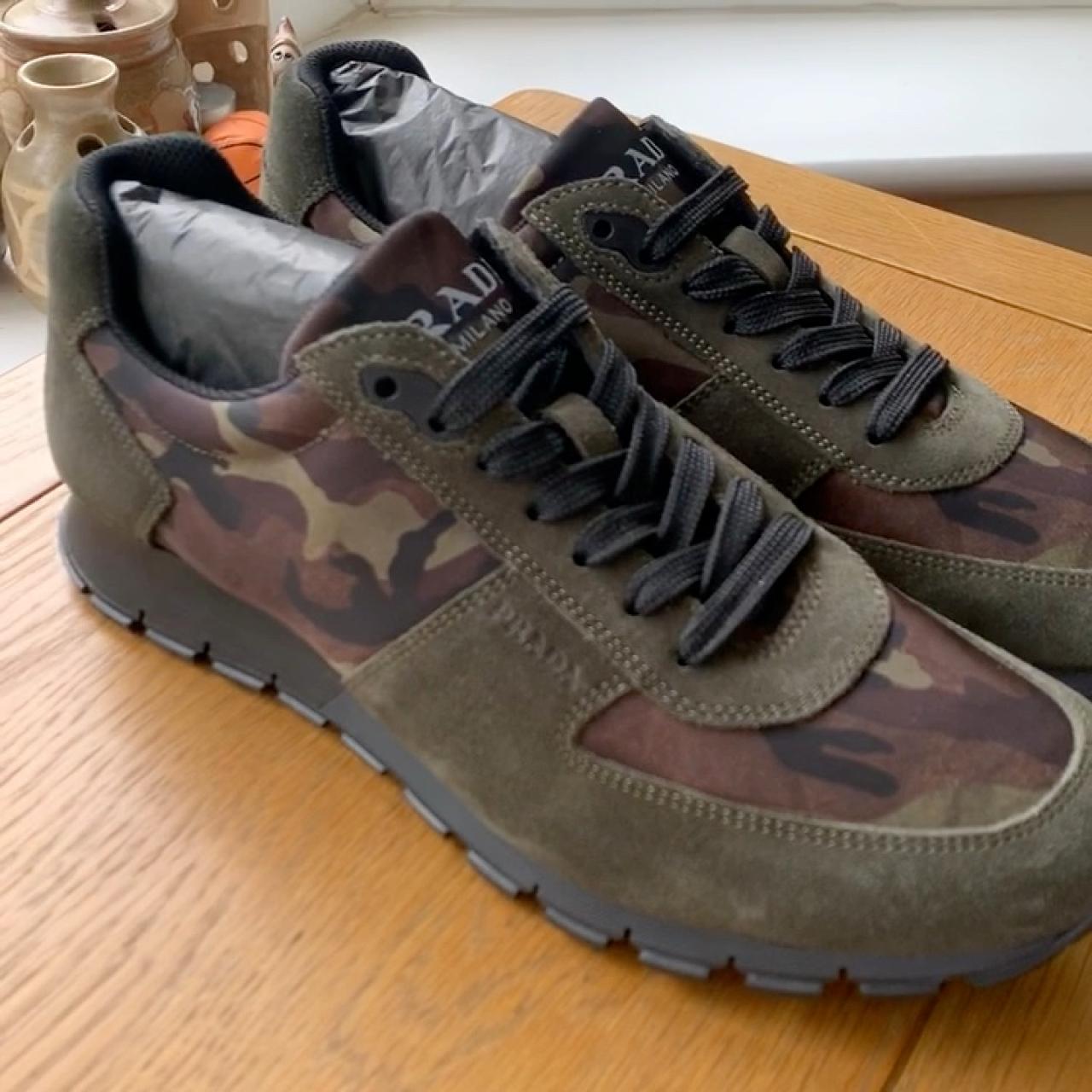 Brand new Prada Camo Runners - 4E2700 Colour - green - Depop