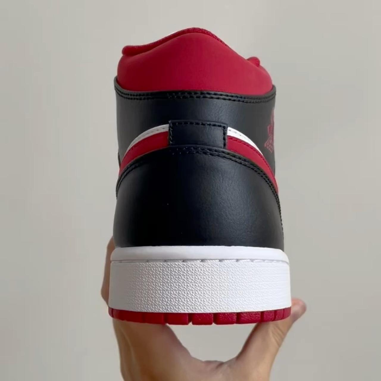 Nike Air Jordan 1 Mid Metallic Red Sizes available... Depop