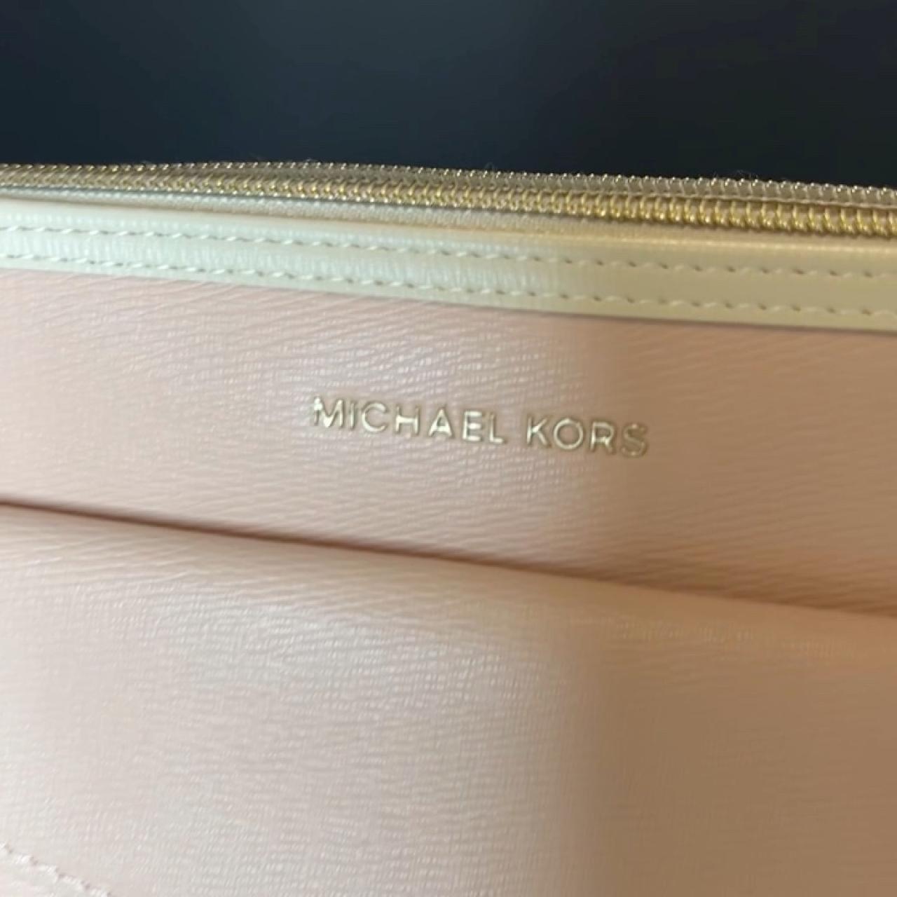 Michael Kors Trousse Pouch Clutch Bag with Wrist Strap Blush Pink