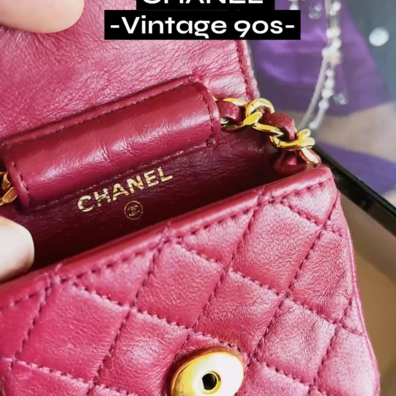 Preowned 1990 CHANEL Classic Flap micro shoulder bag - Depop