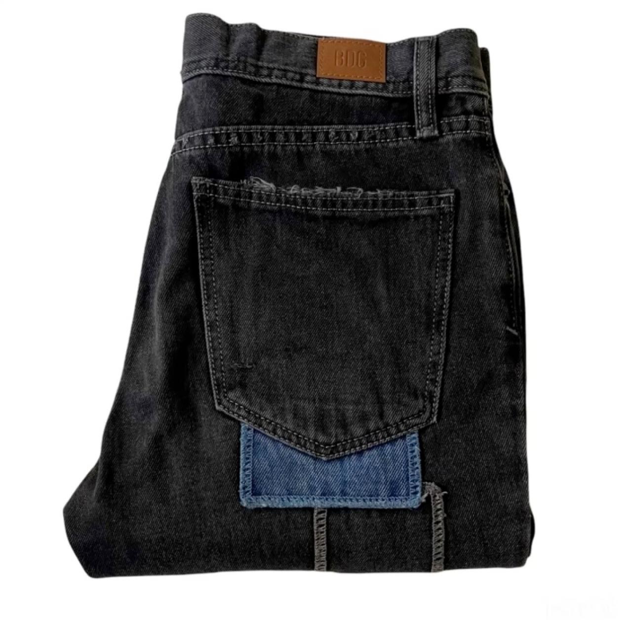 BDG Dad Jean Black Patchwork Denim 