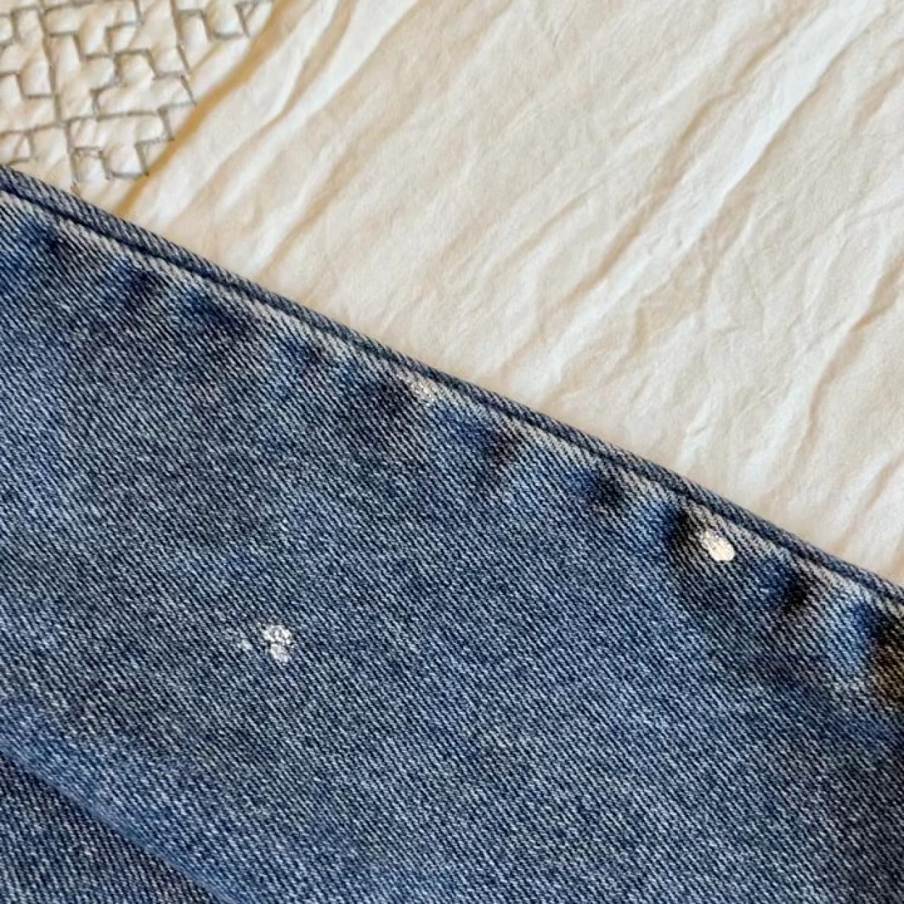 The most beautiful pair of dark wash hand painted... Depop