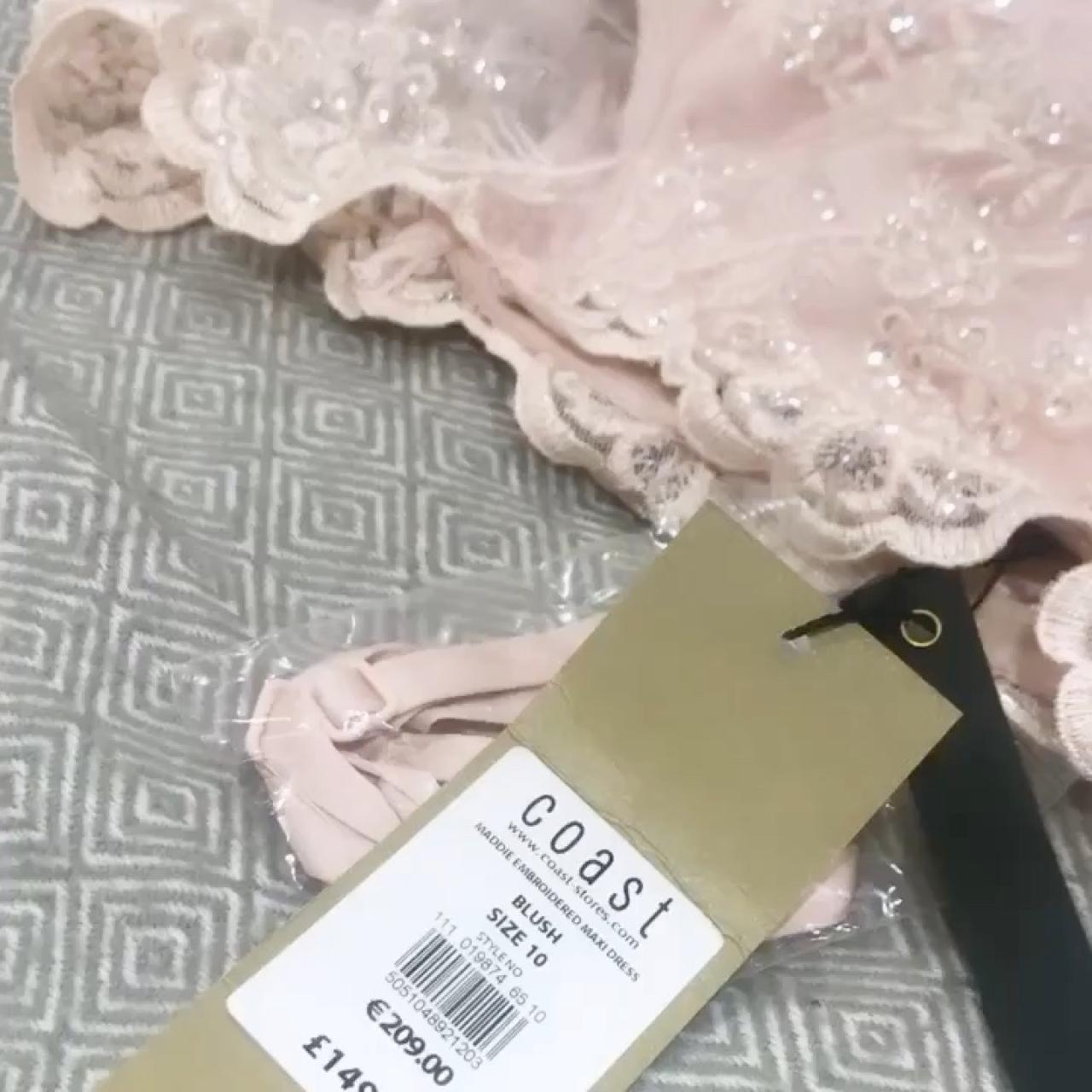 coast maddie embroidered maxi dress blush