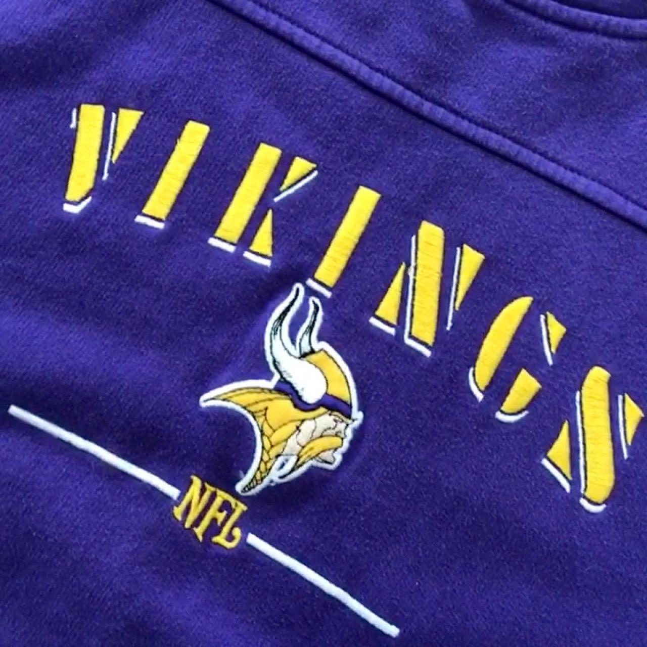 NFL MINNESOTA VIKINGS embroidered sweater 🏈🇺🇸💜💫 ... - Depop