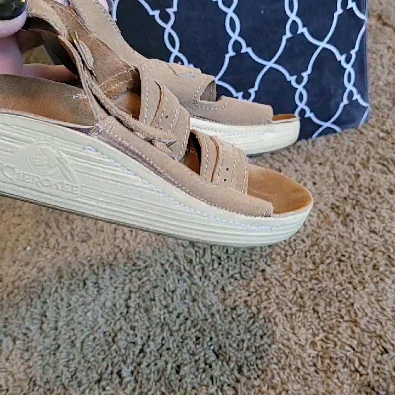 Double C  Heeled Sandals Tan Cream Lambskin
