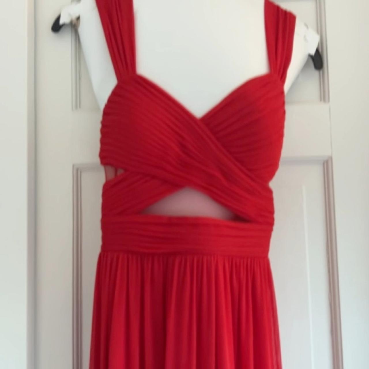 Betsy adam cherry red evening gown worn once to depop