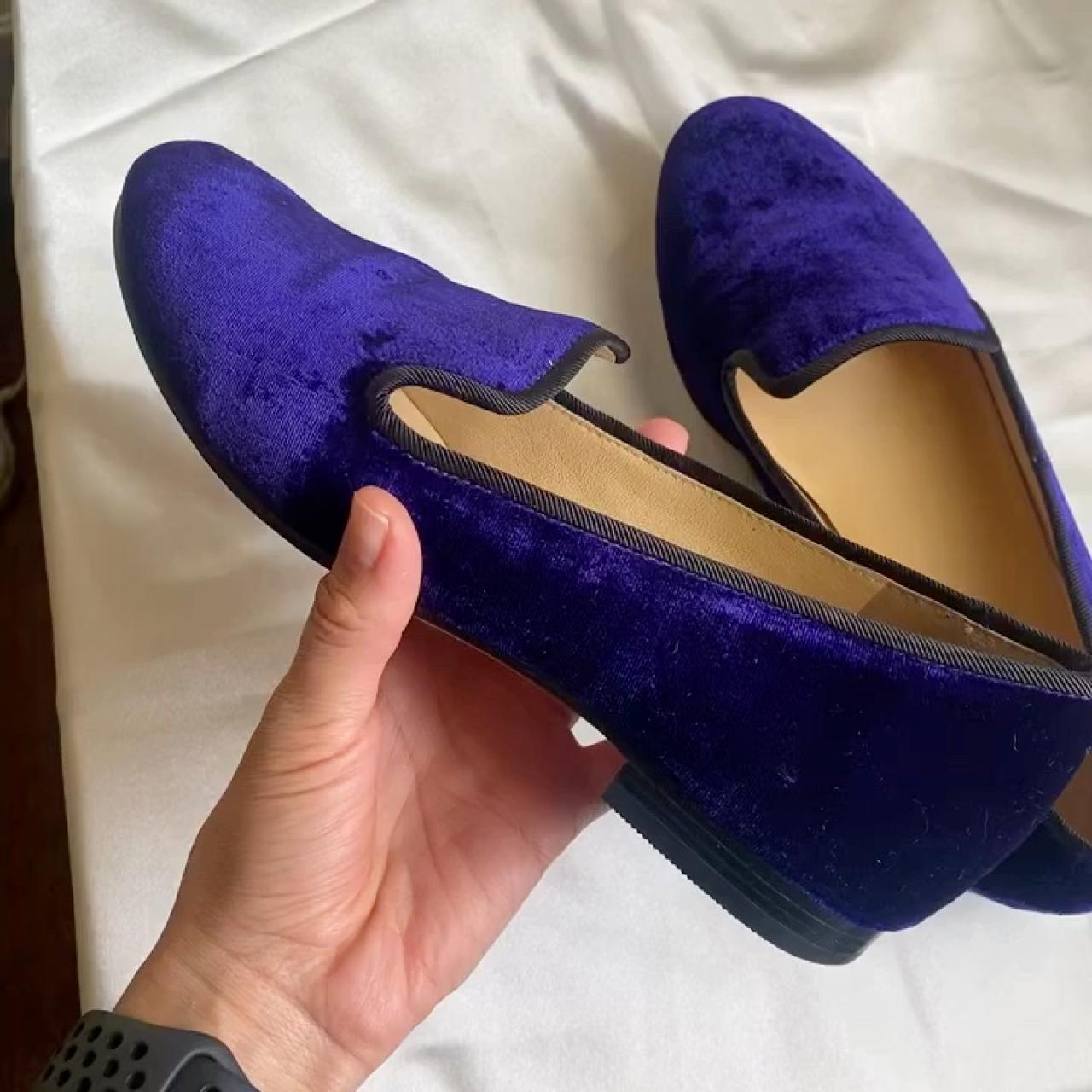 COLE HAAN PURPLE VELVET LOAFERS Cole Haan Burgundy velvet loafers sz 9.5 B... | Depop main image 2