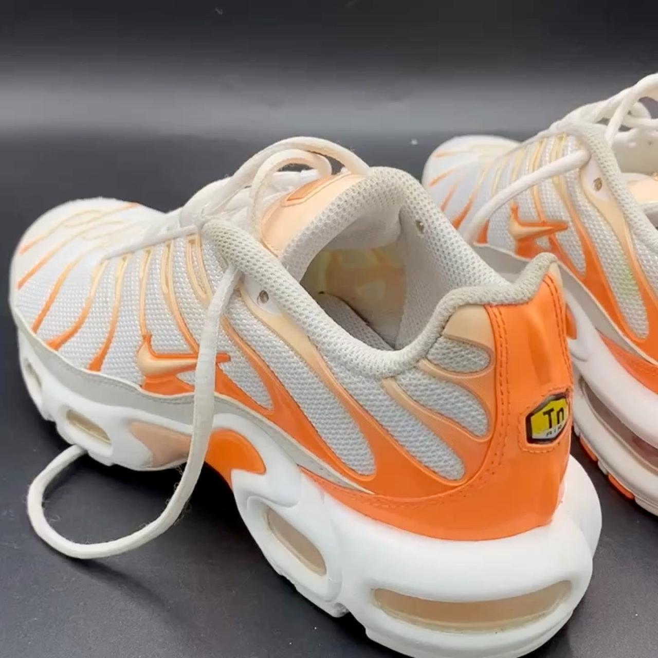 nike tn orange and white