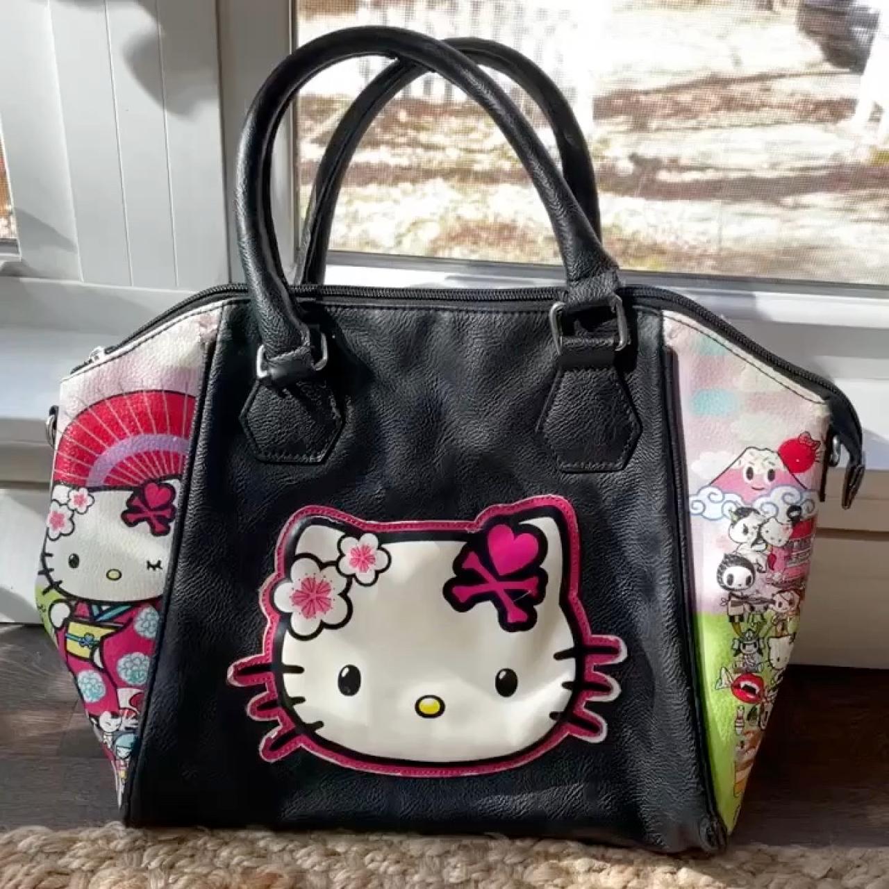 Mall goth inspired hello kitty backpack—> available on depop or dm