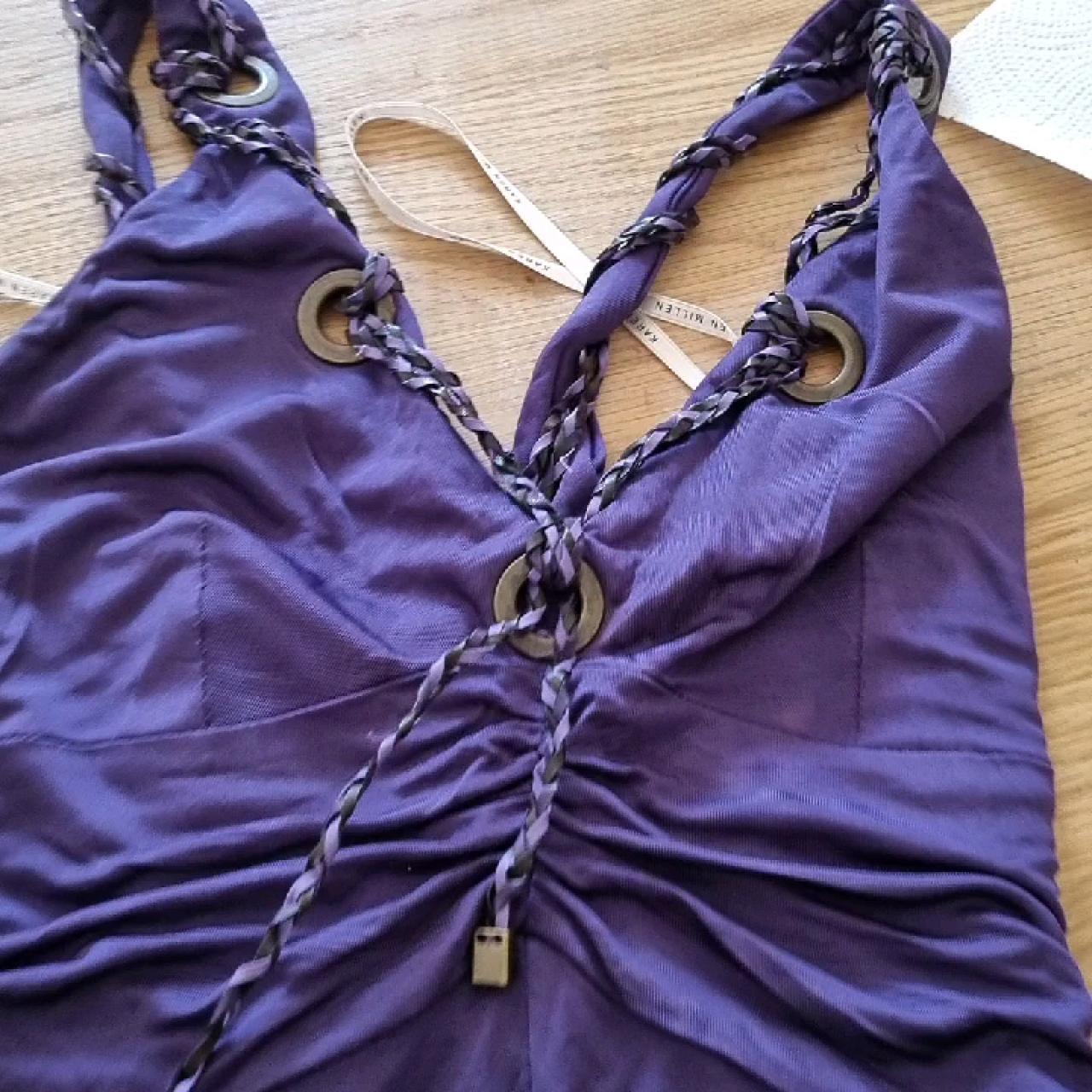 Karen Millen Women's Purple Dress Depop