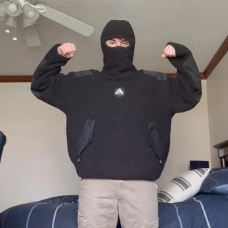 Nike ACG Vintage Sherpa Balaclava Black Hoodie Ninja. Depop