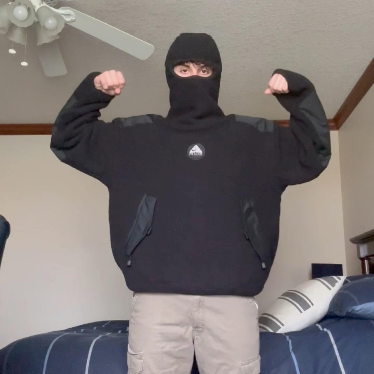 Nike ACG Vintage Sherpa Balaclava Black Hoodie Ninja | Depop