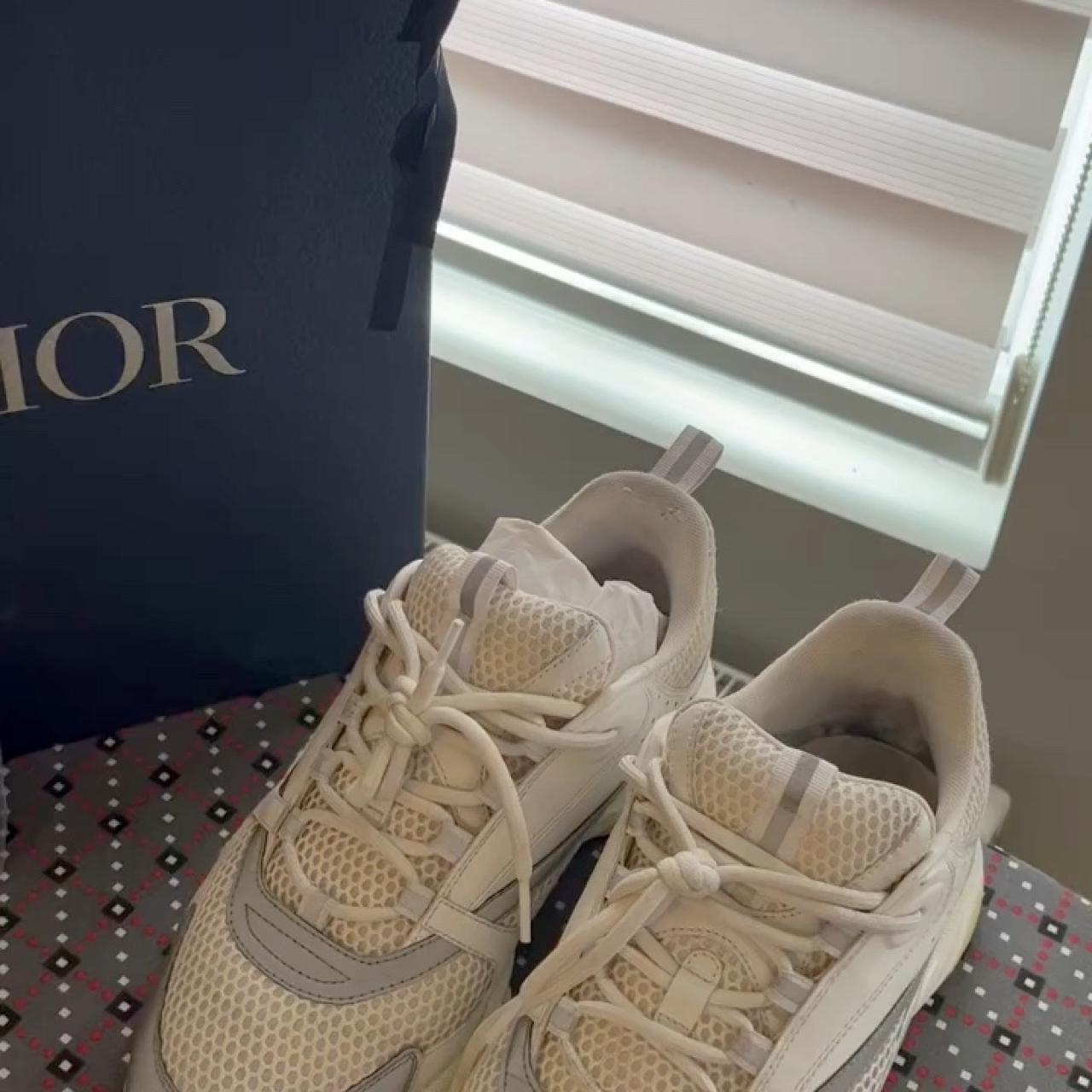 Dior runners shoes size 9 UK white colour Depop