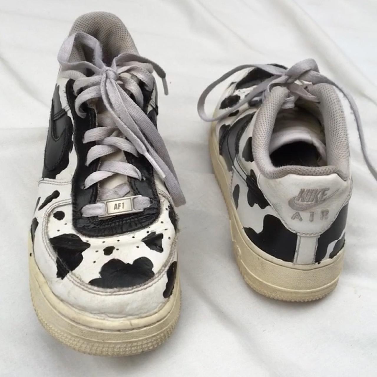 cow print air force ones