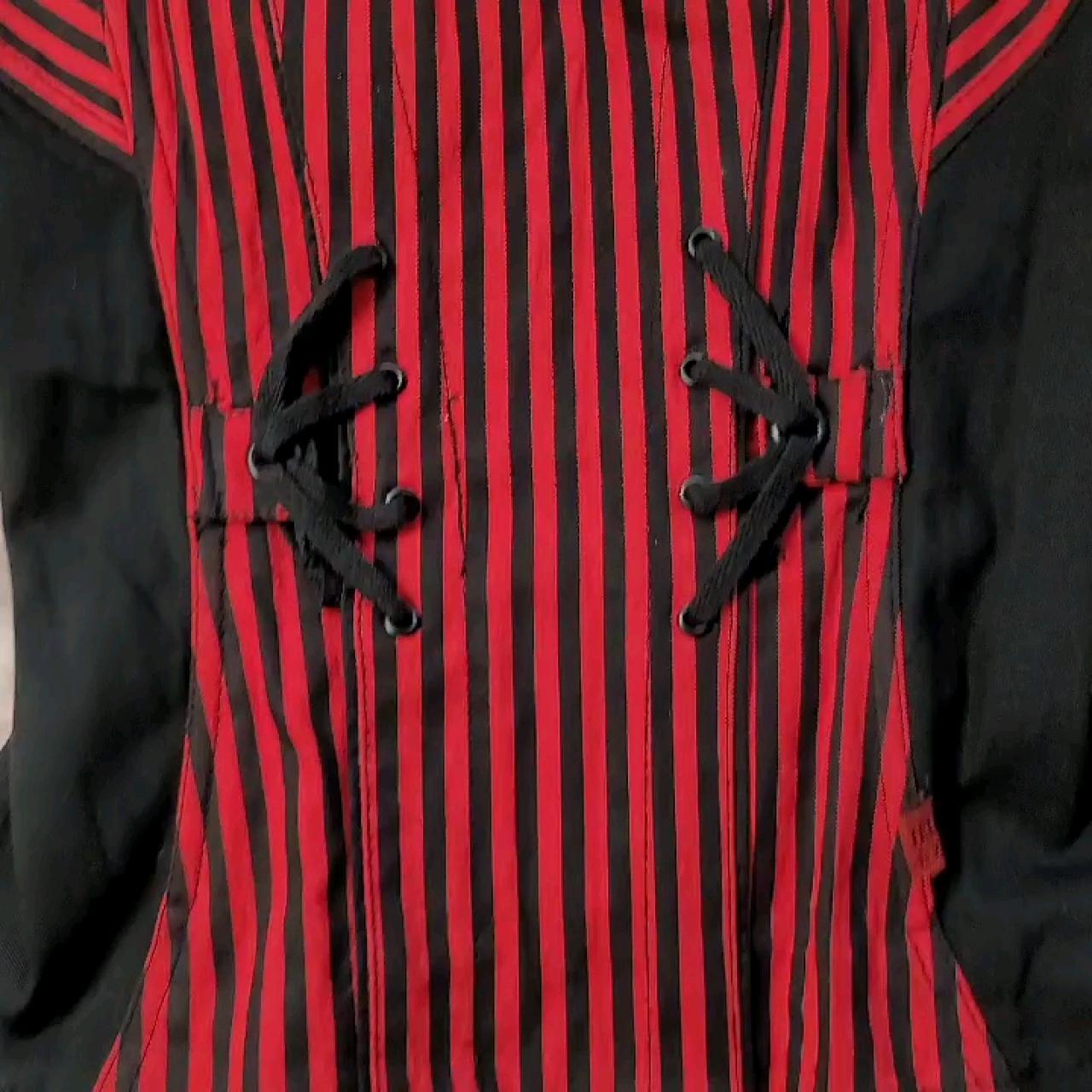 Vintage Tripp NYC popular Ringmaster Red & Black Striped & Star Corset Top - L