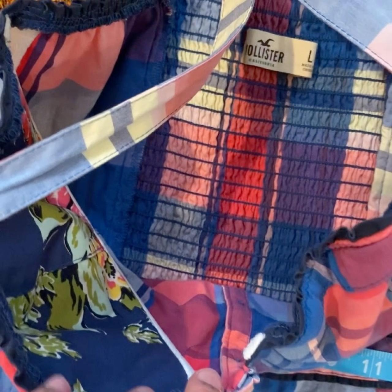 Cute vintage plaid hollister corset bustier tank... Depop