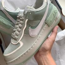 Nike Air Force 1 Shadow Pistachio Frost Spruce - Depop