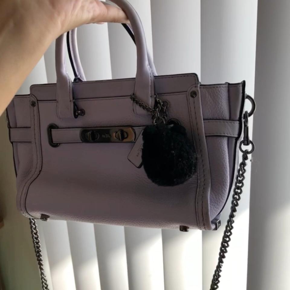 Ariana Grande Kiti Swagger Coach Bag 2way Purple Genuine Used