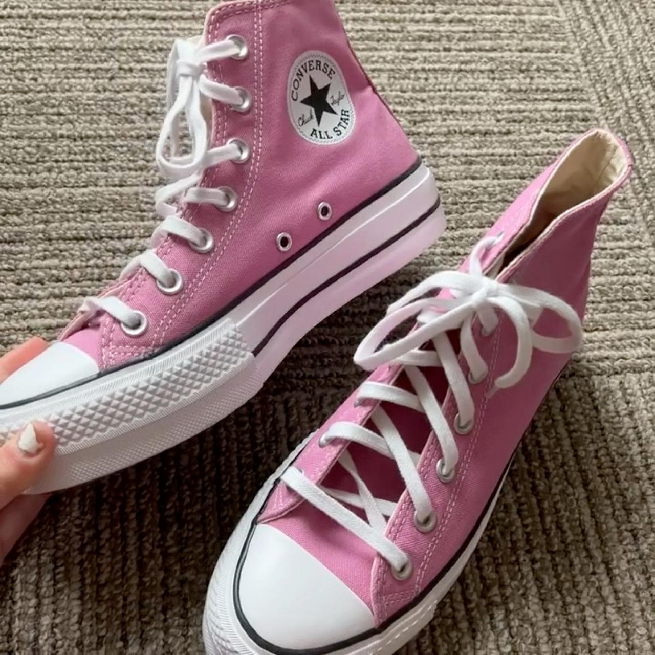 pink platform converse high top