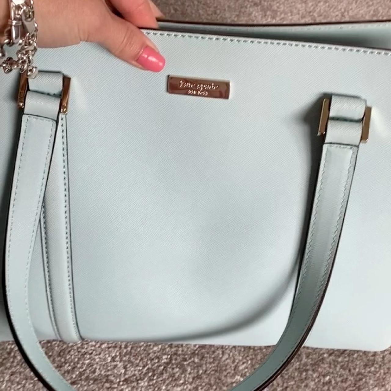 Kate Spade ♠️ baby blue tote bag with original dust... - Depop