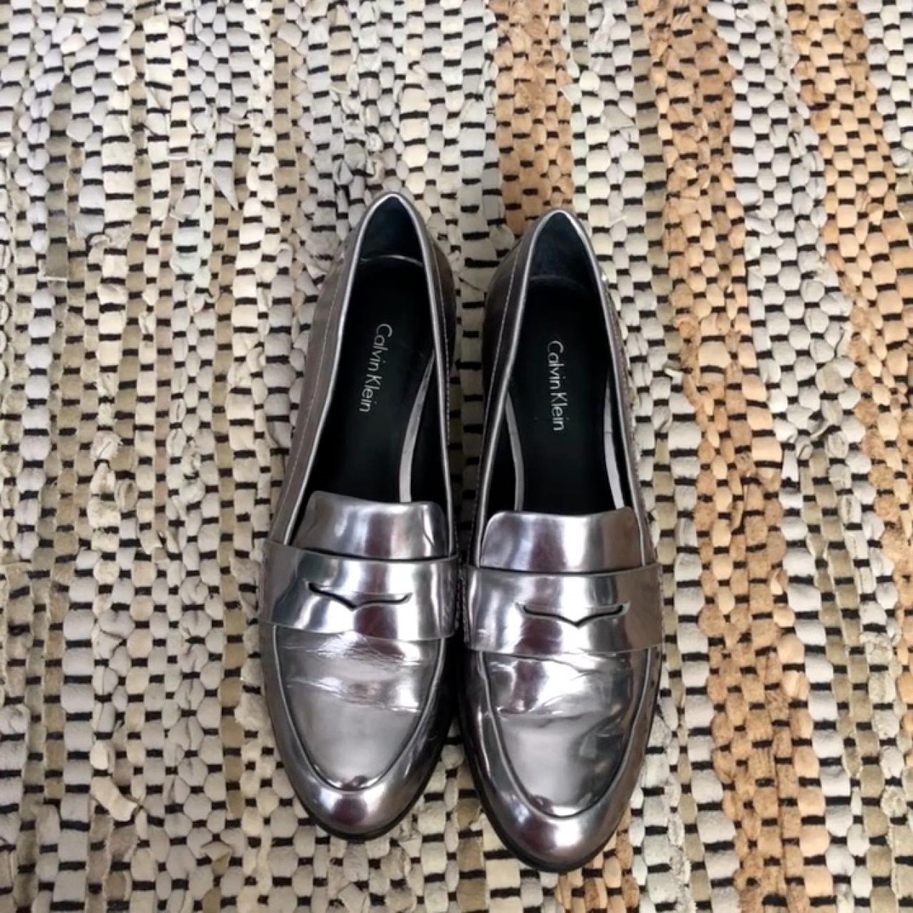calvin klein silver sneakers