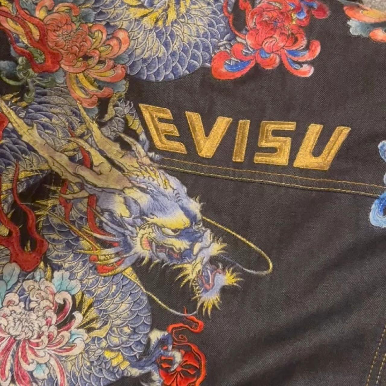 Evisu dragon floral denim jacket Paid €336 in Rome,... - Depop